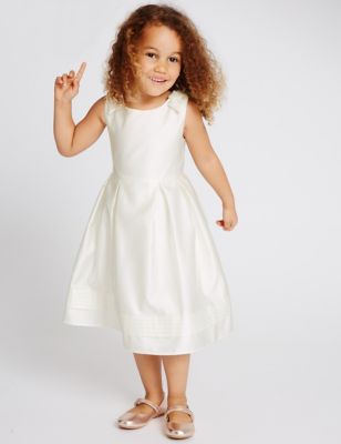 Bow Detailed Dress &#40;1-14 Years&#41;